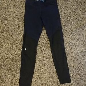 Under Armour Dark blue and black leggings.